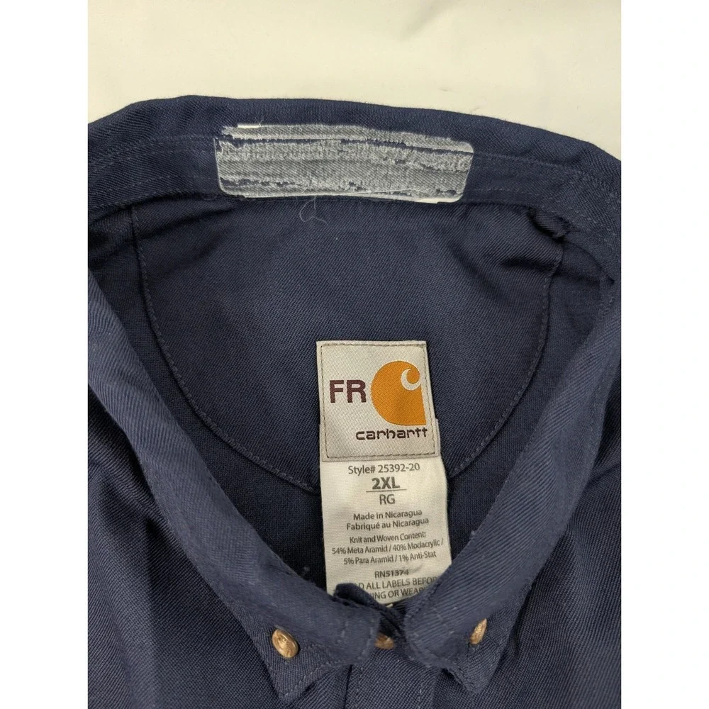 Women's‎  Carhartt FR Flame Resistant Navy Blue Shirt  CAT2 NFPA XXL